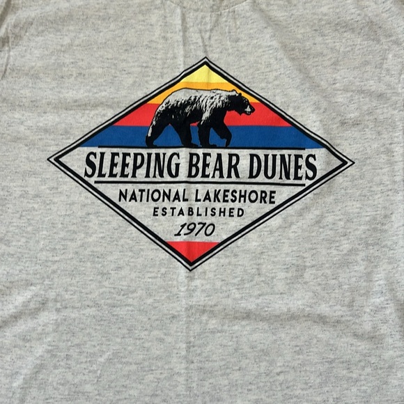 Sleeping Bear Dunes Beige / Light Heather Tan T-Shirt - Size Large - Picture 2 of 5
